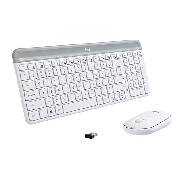 Logitech Slim Wireless miš+tastatura MK470 bijeli