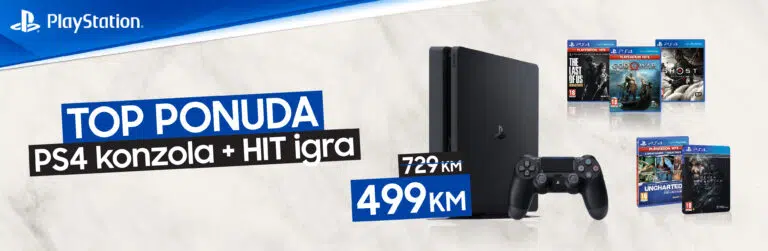 AKCIJSKA TOP PONUDA! Antologijska PS4 konzola + PS4 igra samo 499 KM!