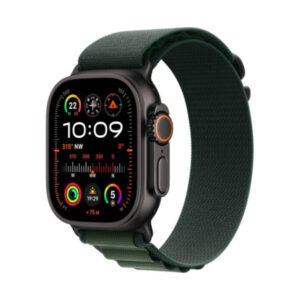 Apple Watch Ultra2 v2 Cellular 49mm Black Titanium Case with Dark Green Alpine Loop