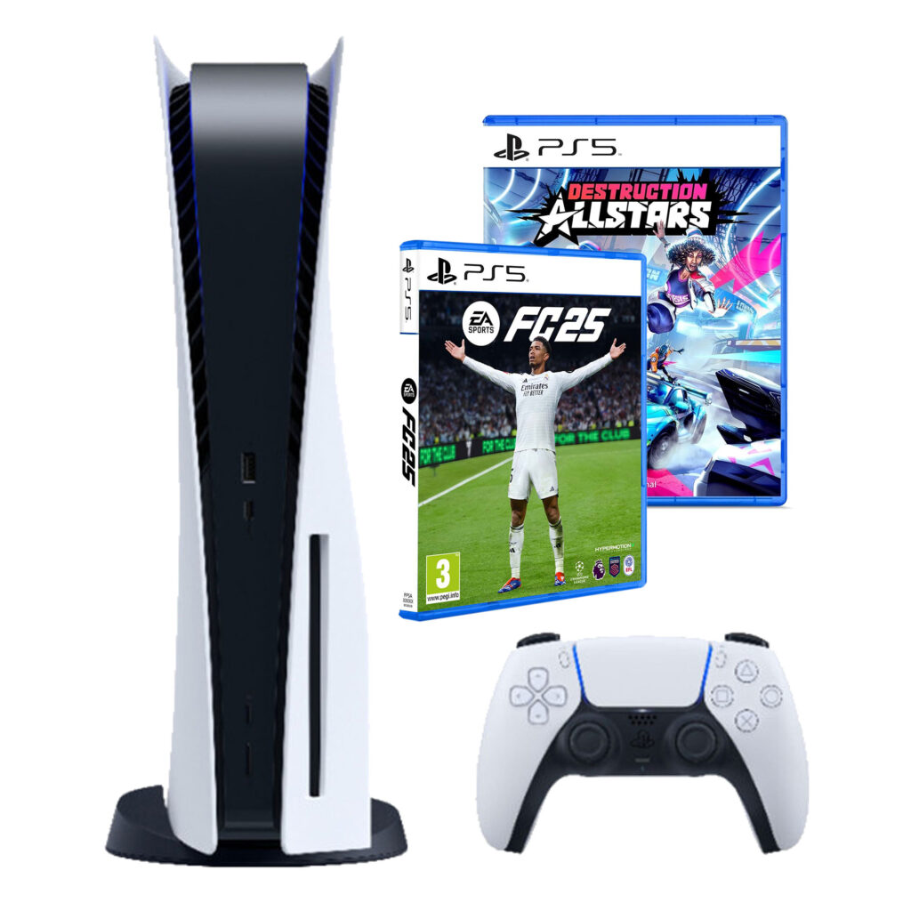 PlayStation 5 Slim D chassis + EA Sports FC 25 PS5 + gratis Destruction AllStars PS5