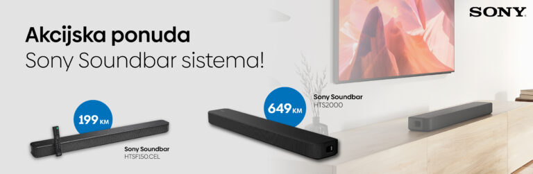 Na akciji Sony Soundbar sistemi za moćan bioskopski zvuk kod kuće!