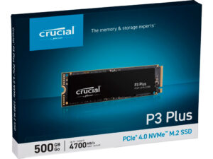 Crucial SSD P3 Plus 500GB NVMe 4700/1900 MB/sPCIe Gen 4 x4