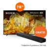 Televizor Sony BRAVIA Google TV 75", 4K UHD, XR75X90LAEP + Sony soundbar HTS2000 GRATIS