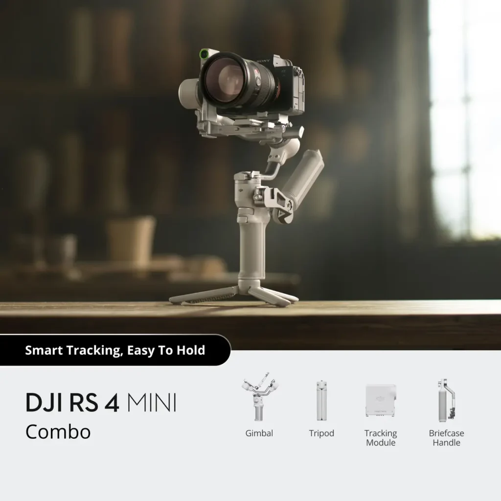 DJI RS 4 Mini Combo Stabilizacijska palica — prednji prikaz