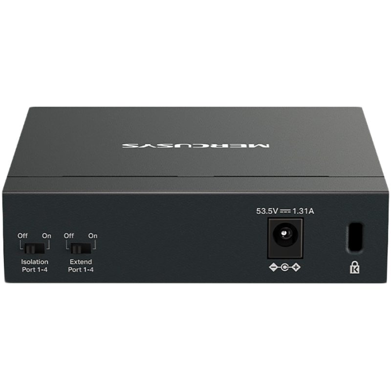 Mercusys MS105GP Switch — prednji prikaz