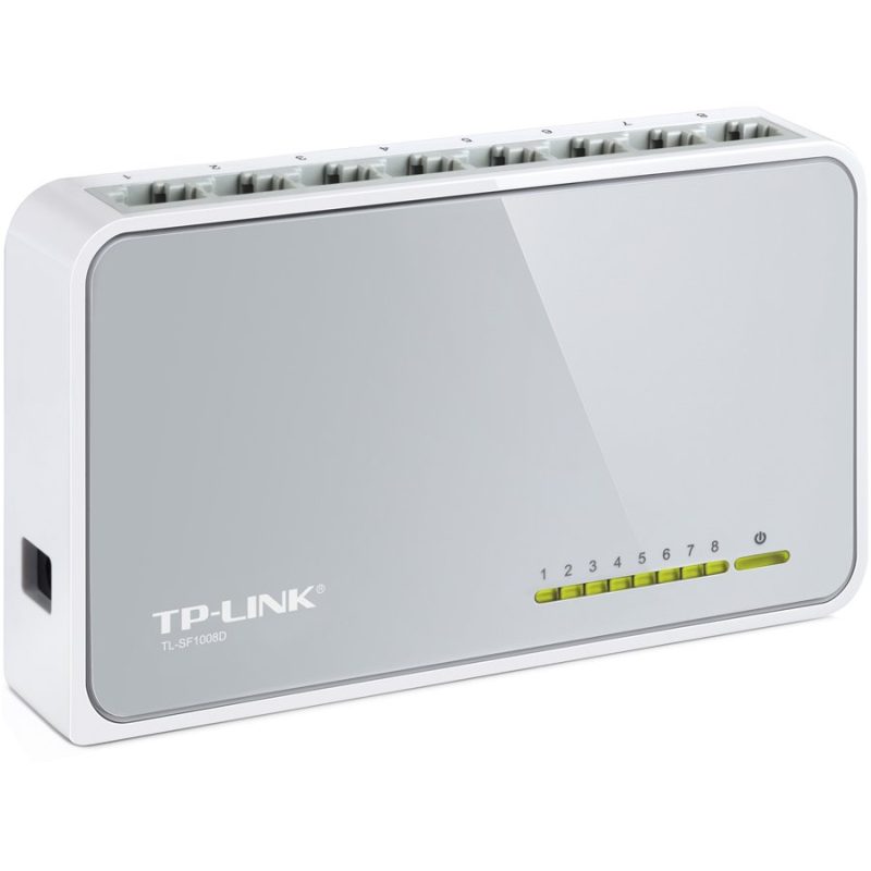 TP-Link Switch TL-SF1008D — prednji prikaz