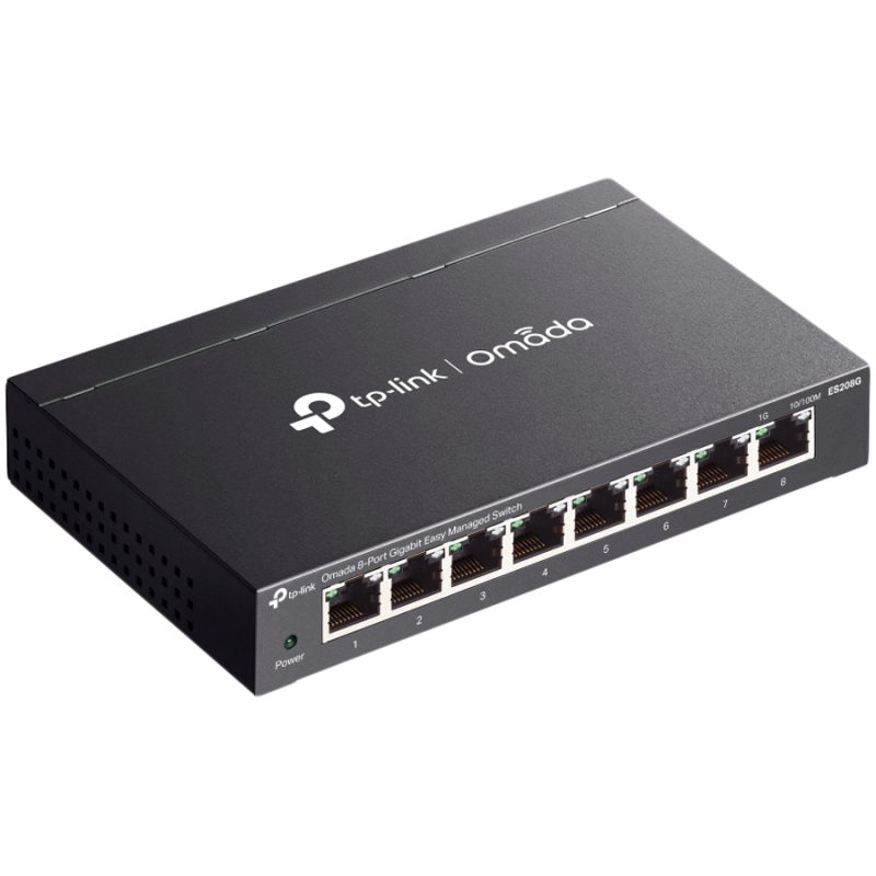 TP-Link ES208G Switch — prednji prikaz