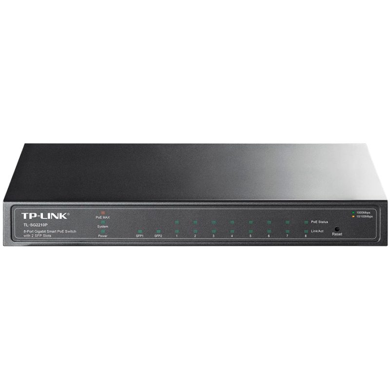 TP-Link SG2210P Switch — prednji prikaz