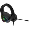 CANYON Shadder GH-6 gaming slušalice — crni prednji prikaz s 50mm drajverima