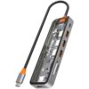 CANYON DS-13 USB Hub 7-u-1 sa 4K HDMI i 100W Power Delivery — prednji prikaz