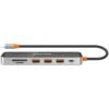 CANYON DS-13 USB Hub 7-u-1 sa 4K HDMI i 100W Power Delivery — prednji prikaz