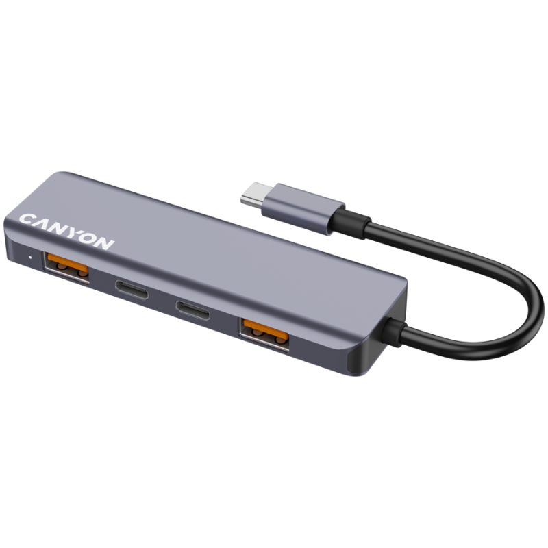 Hub CANYON DS-18 USB-C 5in1 Siva