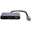 CANYON hub DS-4 3in1 USB-C Grey — prednji prikaz