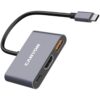 CANYON hub DS-4 3in1 USB-C Grey — prednji prikaz