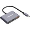 CANYON hub DS-4 3in1 USB-C Grey — prednji prikaz