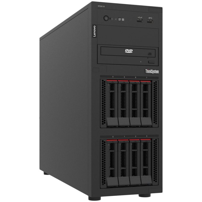 Lenovo ThinkSystem ST250 V3 — prednji prikaz