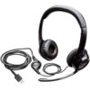 Logitech H390 USB Headset crna — prednji prikaz sa mikrofonskim boom