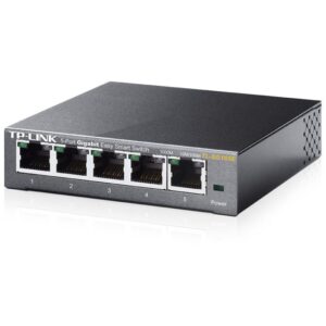 TP-Link TL-SG105E 5-port Gigabit Switch — prednji prikaz sa portovima