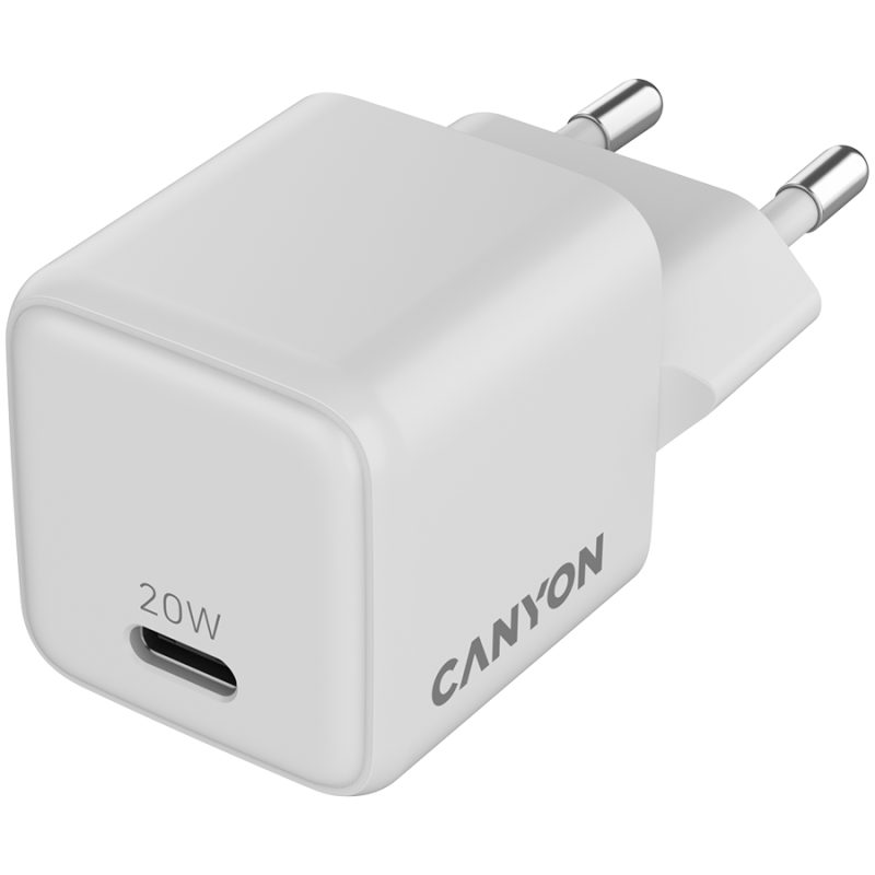 CANYON CU20AC GaN punjač 20W — prednji prikaz