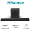 Hisense AX3120Q Soundbar sa 3.1.2 kanalima — prednji prikaz