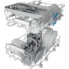 INDESIT DSFO 3T224 mašina za suđe — prednji prikaz srebrnog modela