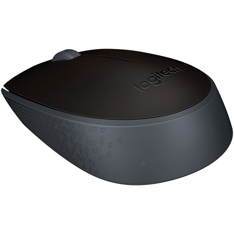 Logitech M171 Wireless Miš — prednji prikaz, crni