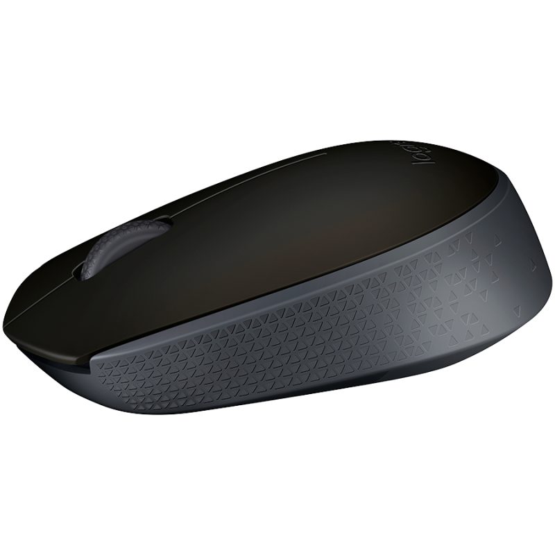 Logitech M171 Wireless Miš — prednji prikaz, crni