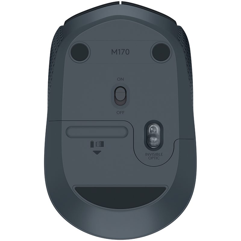 Logitech M171 Wireless Miš — prednji prikaz, crni