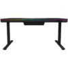 LORGAR Elite 90 Gaming Desk — prednji prikaz sa RGB osvjetljenjem