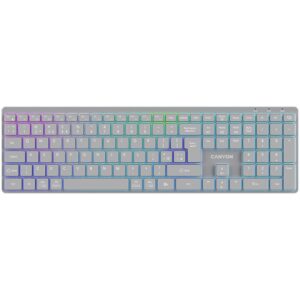 CANYON HKB-W11 Wireless RGB Tastatura — prednji prikaz