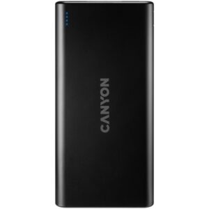 CANYON PB-106 Power Bank — 10000 mAh, Crna — prednji prikaz